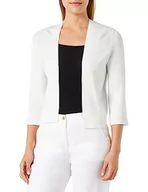 Swetry damskie - s.Oliver BLACK LABEL Damski kardigan z dzianiny rękaw 3/4, biały, 42 - miniaturka - grafika 1