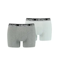 Majtki męskie - Head Bokserki Męskie Basic Boxer 2P Gray 701202741 012 Xl - miniaturka - grafika 1