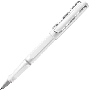 Lamy safari white pióro kulkowe – ponadczasowe, klasyczne, z ergonomicznym uchwytem i szerokością kreski M – obudowa z wytrzymałego tworzywa sztucznego ASA – z wkładem do pióra kulkowego M 63 w - Długopisy - miniaturka - grafika 1