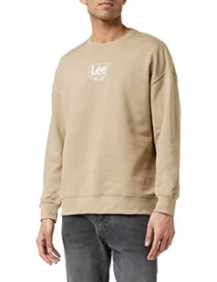 Lee Męska bluza z logo Loose Crew, glina, M - Bluzy męskie - miniaturka - grafika 1