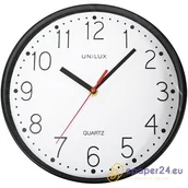 Zegary - Zegar Unilux Nessy 25cm czarny - miniaturka - grafika 1