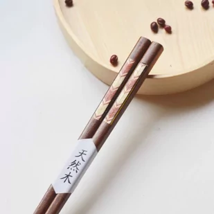 Drewniane Pałeczki Do Sushi Z Rzeźbioną Ozdobą - Zestawy do sushi - miniaturka - grafika 1