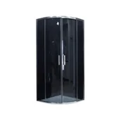 Kabiny prysznicowe - Mexen Rio kabina prysznicowa półokrągła 90x90 cm, grafit, chrom - 863-090-090-01-40 - miniaturka - grafika 1