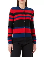 Swetry damskie - Love Moschino kardigan damski, Black Blue Red, 44 - miniaturka - grafika 1