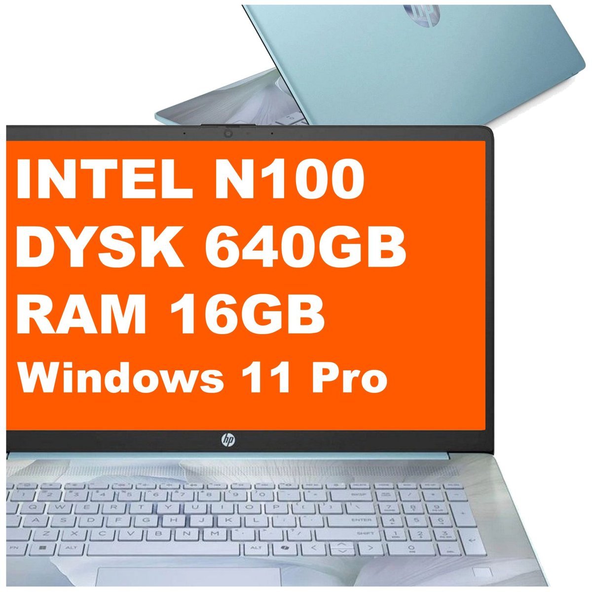 HP 17-cn3165ds / BS6W6UA / Intel N100 / 16GB / 640GB / Intel UHD / HD+ / Win 11 Pro / Niebieski