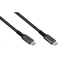 Kable USB - GoodConnections Kabel połączeniowy USB-C 2.0 (ST-ST) 0,5 m kurtka tekstylna 240W antracyt - miniaturka - grafika 1