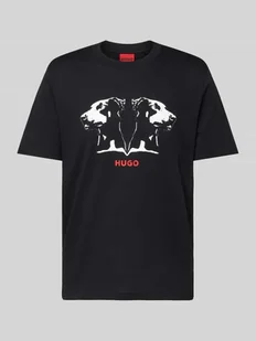 T-shirt z nadrukowanym motywem i logo model ‘Dobero’ - Koszulki męskie - miniaturka - grafika 1