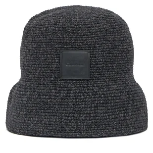 Kapelusz Calvin Klein Crochet Bucket LV04K5064G Czarny - Czapki damskie - miniaturka - grafika 1