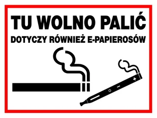 Zi-54 -Tu Wolno Palić Dotyczy Również E-Papierosów - Akcesoria BHP - miniaturka - grafika 1