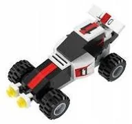 Figurki dla dzieci - Pojazd z klocków z napędem Buggy Viper 42 el Playtive - miniaturka - grafika 1