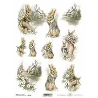 Decoupage - Papier ryżowy ITD A4 R1578 Zajączek Wielkanoc - miniaturka - grafika 1