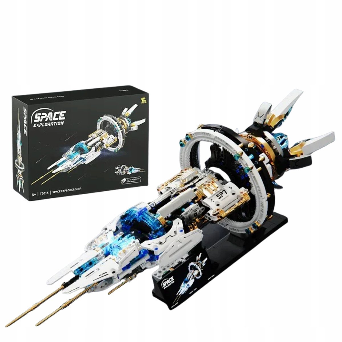 Klocki statek kosmiczny międzygwiezdny LED 1144el sci-fi ruchome części