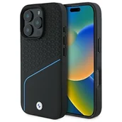 Etui i futerały do telefonów - BMW BMHMP16L23RDCLK iPhone 16 Pro 6.3" czarny/black hardcase Sign Leather Textured And Line MagSafe - miniaturka - grafika 1