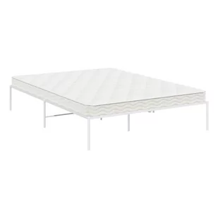 Metalowa rama łóżka, biała, 140x190 cm Lumarko! - Łóżka - miniaturka - grafika 4