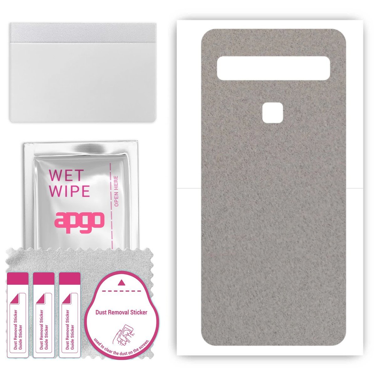 Folia naklejka skórka strukturalna na TYŁ Zamsz do TCL 10L - Zamsz Szary - apgo SKINS