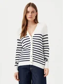 Swetry damskie - Vila Kardigan Wennie 14100579 Biały Regular Fit - miniaturka - grafika 1