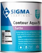 Farby wewnętrzne - Farba do mebli Emalia poliuretanowa SIGMA CONTOUR AQUA PU Satin LN 1l - miniaturka - grafika 1