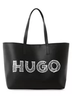 Torebki damskie - HUGO - Damska torba shopper z saszetką, czarny - miniaturka - grafika 1