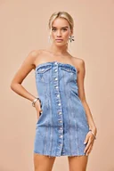 Sukienki - abiti donna only 15302226 jasmine medium blue denim - miniaturka - grafika 1