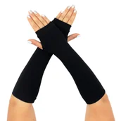 Rękawiczki - RĘKAWICZKI gładkie bez palców MITENKI długie - miniaturka - grafika 1