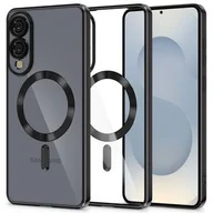 Etui i futerały do telefonów - Etui TECH-PROTECT MagFlex MagSafe do Samsung Galaxy S25 Edge Przezroczysto-czarny - miniaturka - grafika 1