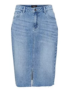 VERO MODA Damska spódnica VMAMELIA HR BLK Skirt Rock, Medium Blue Denim, XS, niebieski (medium blue denim), XS - Spódnice - miniaturka - grafika 1