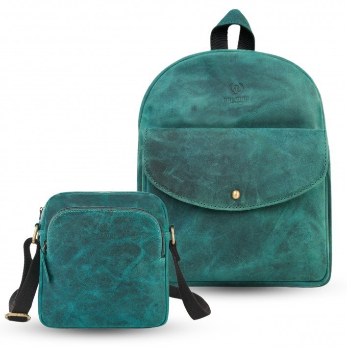 Plecaczek Damski Skórzany T-18-Hgr I Listonoszka Damska Na Ramię T-63-Gr Zestaw Prezentowy Paolo Peruzzi Zup-115-Gr