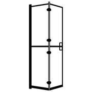 Kabiny prysznicowe - vidaXL Składana kabina prysznicowa ESG 100x140 cm czarna 150819 - miniaturka - grafika 1