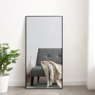 Lustra - Lustro ścienne 'Novoli' 50 x 100 cm rama plastikowa czarna - miniaturka - grafika 1