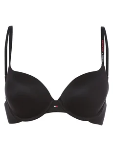 Tommy Hilfiger - Damski biustonosz z fiszbinami Push-up, czarny - Biustonosze - miniaturka - grafika 1