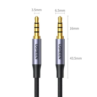 Ugreen kabel przewód AUX mini jack 3.5mm (męski) - mini jack 3,5mm (męski) 2m czarny (AV183) - Etui i futerały do telefonów - miniaturka - grafika 9