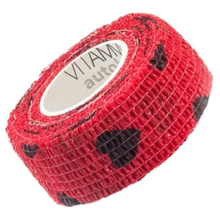 Vitammy Autoband serduszka czarne 2,5cm x 450cm Elastyczny bandaż kohezyjny samoprzylepny - Apteczki i materiały opatrunkowe - miniaturka - grafika 1