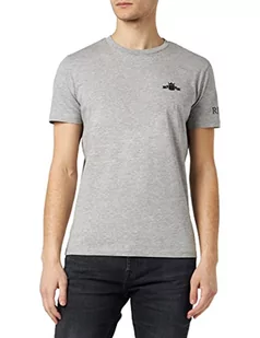 Replay T-shirt męski, Jasnoszary melanż M08, XXL - Koszulki męskie - miniaturka - grafika 1