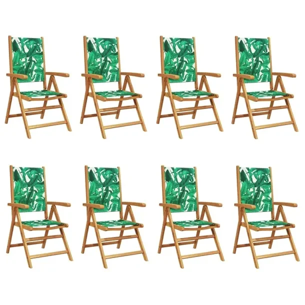 Zielone rozkładane krzesła ogrodowe z litego drewna akacjowego 57x70x81-1