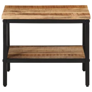 vidaXL Stolik kawowy 45x45x35 cm Surowe lite drewno mango - Ławy i stoliki kawowe - miniaturka - grafika 1