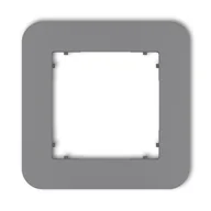 Klawisze i ramki - Karlik Ramka pojedyncza zaokrąglona MINI - szary mat - miniaturka - grafika 1