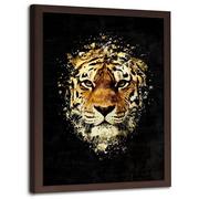 Plakaty - Plakat w ramie brązowej FEEBY Dziki tygrys, 70x100 cm - miniaturka - grafika 1