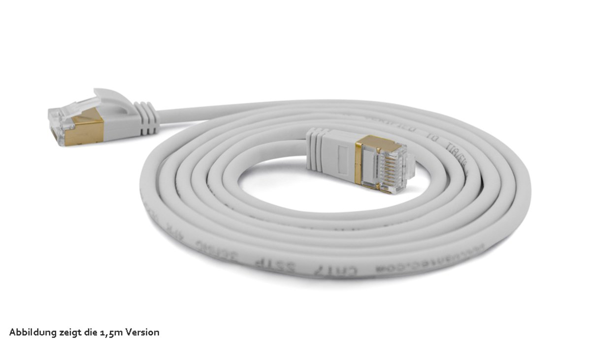 wantecWire wantecwire 7188 Extra cienkie kabel połączeniowy z najwyższa jakość Szary 7188
