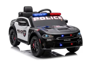 Auto Na Akumulator Dodge Charger Policyjny Czarny - Tory, garaże, parkingi - miniaturka - grafika 1