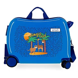Enso Jungle Club dziecięca walizka niebieska 50 x 38 x 20 cm sztywne ABS kombinowane zamknięcie boczne 34 l 1,8 kg 4 koła - Walizki - miniaturka - grafika 1