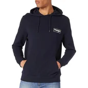 Bluzy męskie - Bluza męska Wrangler Hoodie dresowa kangurka granatowa-M - miniaturka - grafika 1