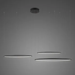 Lampa wisząca Ledowe Okręgi No.3 Φ120 cm in 4k czarna Altavola Design - Lampy sufitowe - miniaturka - grafika 1
