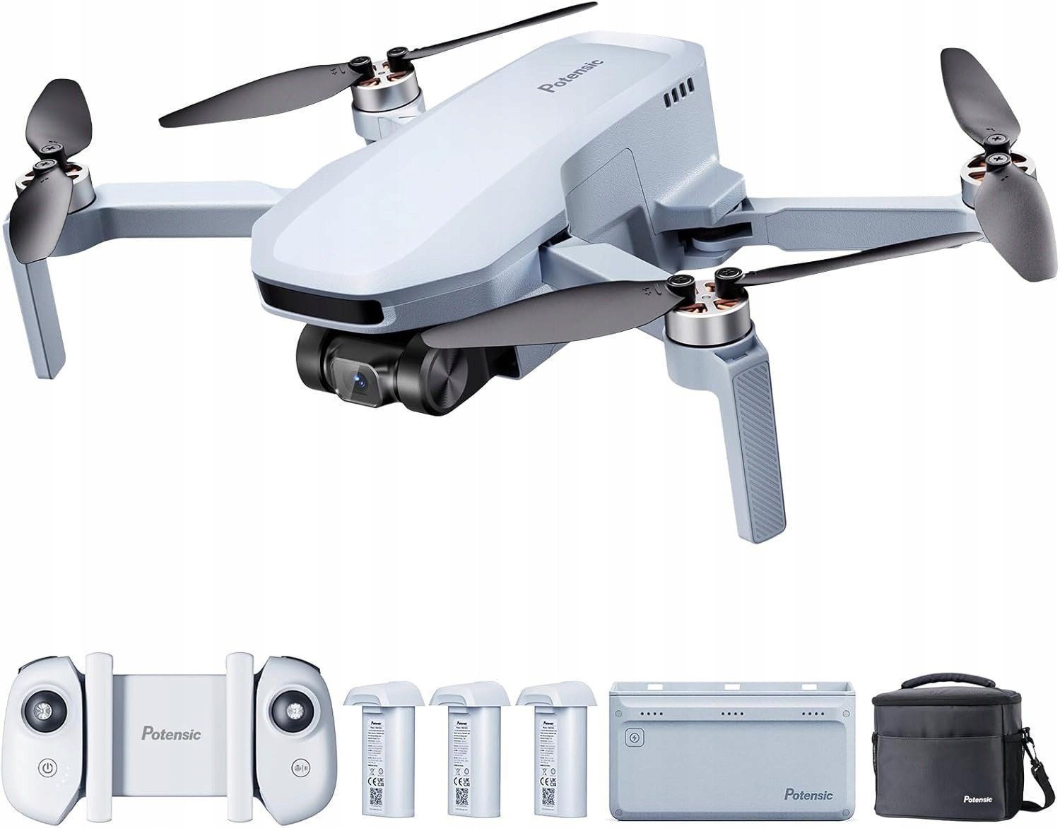 POTENSIC ATOM SE Fly More Combo dron z kamerą 4K GPS 3 akumulatory