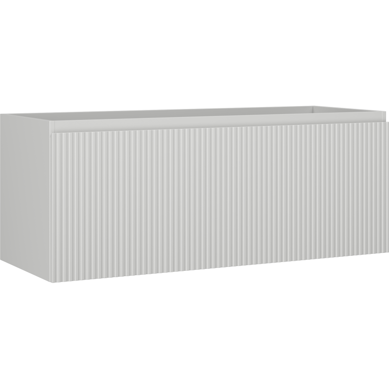 Mexen Rivel szafka łazienkowa podumywalkowa 120 cm, 1 szuflada, ryflowana , szara mat - 91A20-12047-1-BF62