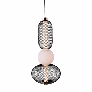 Lampa wisząca Bora P0591 Maxlight LED 10W 3000K metalowa szklana czarna - Lampy sufitowe - miniaturka - grafika 1