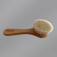 Szczoteczki do twarzy - Naturalna Szczotka do Masażu Twarzy z Włosia Koziego i Oprawką z Drewna Bukowego - miniaturka - grafika 1