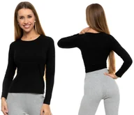 Koszulki i topy damskie - Podkoszulka Koszulka Damska Klasyczna Długi Rękaw Bawełniana MORAJ - XL - miniaturka - grafika 1