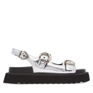 Sandały damskie - Sandały PINKO Kate 03 SD0293 P049 Srebrny - miniaturka - grafika 1