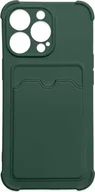 Portfele - Card Armor Case etui pokrowiec do Xiaomi Redmi 10X 4G / Xiaomi Redmi Note 9 portfel na kart silikonowe pancerne etui Air Bag zielony - miniaturka - grafika 1
