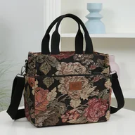 Torebki damskie - TEMU pojemna torba crossbody z grubego materiału, na jedno ramię, stylowa i minimalistyczna torba do pracy z zamknięciem na zamek błyskawiczny, - miniaturka - grafika 1